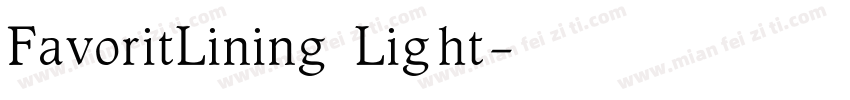 FavoritLining Light字体转换